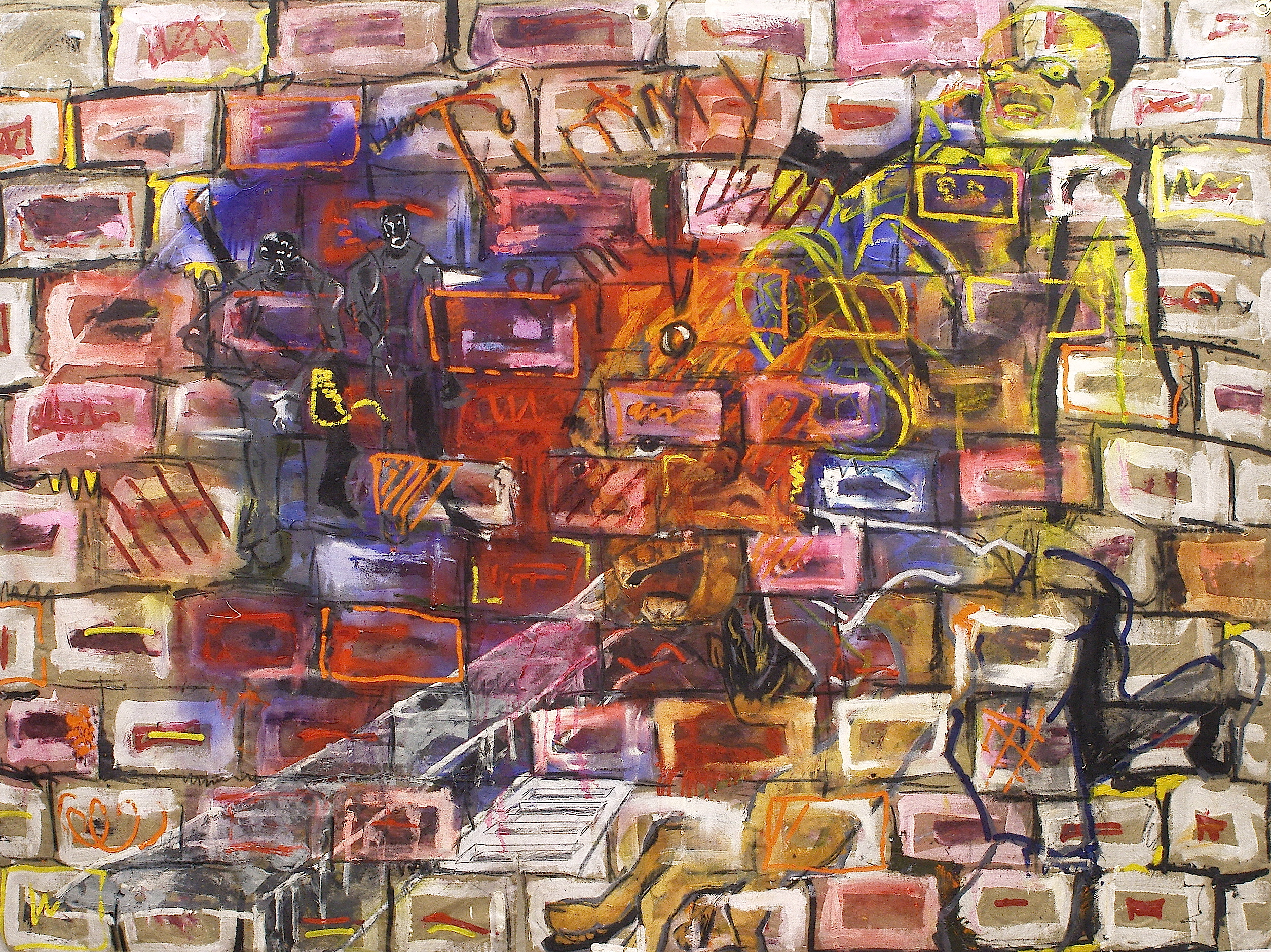 Timmy Penn (American Skin) · mixed media on canvas